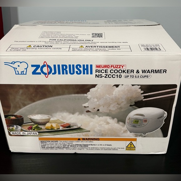 Zojirushi NS-ZCC10WZ Neuro Fuzzy 5.5-cup Rice Cooker & Warmer | white - Picture 2 of 10